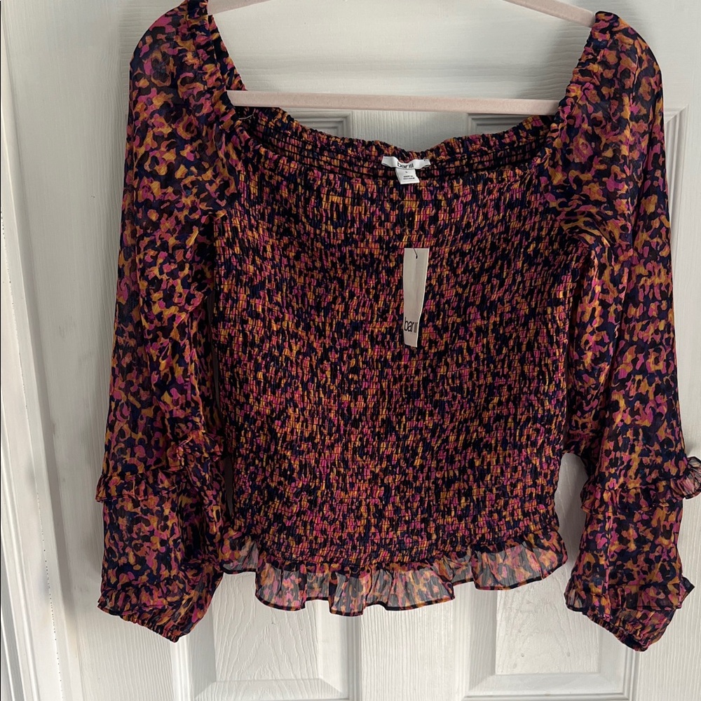 Bar III Multi color  Off-Shoulder Top